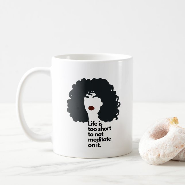 Inspiration Mantra-Kaffee-Tasse Kaffeetasse (Mit Donut)