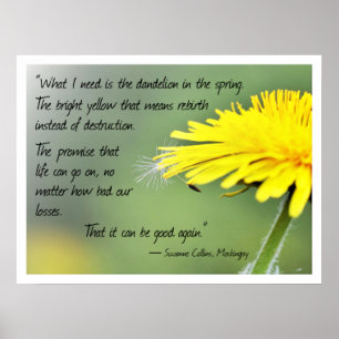 Inspiration mit Dandelion Picture Poster
