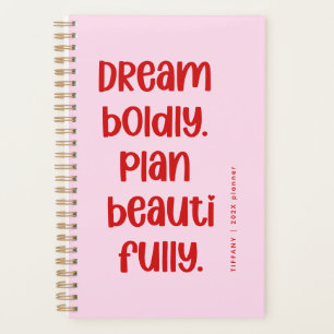Inspiration Moderne Rose et Rouge Nom Année
