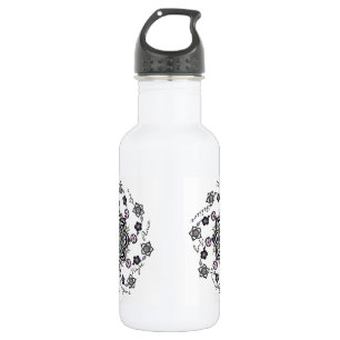 Inspiration Moderne Spiralspirale Blume Mandala Edelstahlflasche