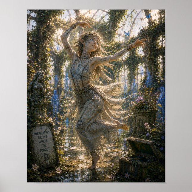 Inspiration / Moderner Tänzer / Botanischer Garten Poster (Vorne)