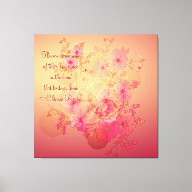 Inspiration Morning Glory floral gewrappte Canvas Leinwanddruck (Vorderseite)