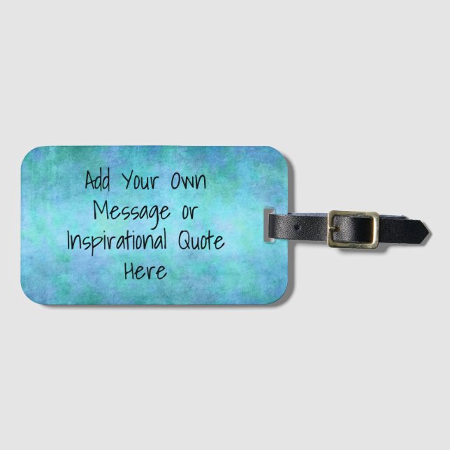 Inspiration Motivierend blaue Wasserfarbe Gepäckanhänger (Vorderseite (Horizontal))