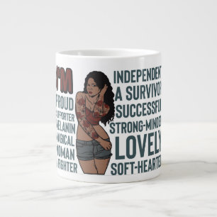 Inspiration motivierend positive schwarze Königin Jumbo-Tasse