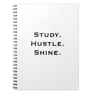 Inspiration Notebook - Study. Hustle. Shine. Notizblock