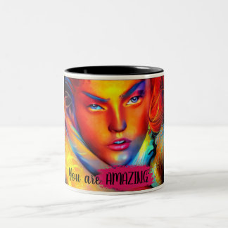 Inspiration Nouveau Cup Design "You are Phantastis Zweifarbige Tasse