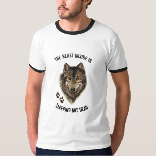 Inspiration oder Motivierend Zitat Wolf Tier T-Shirt