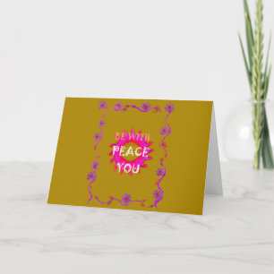 Inspiration "Peace Be with You" Vector Design Karte