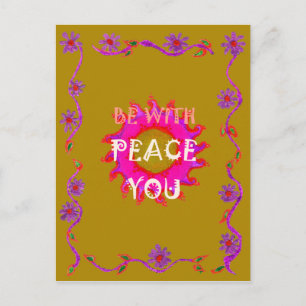 Inspiration "Peace Be with You" Vector Design Postkarte