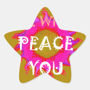 Inspiration "Peace Be with You" Vector Design Stern-Aufkleber