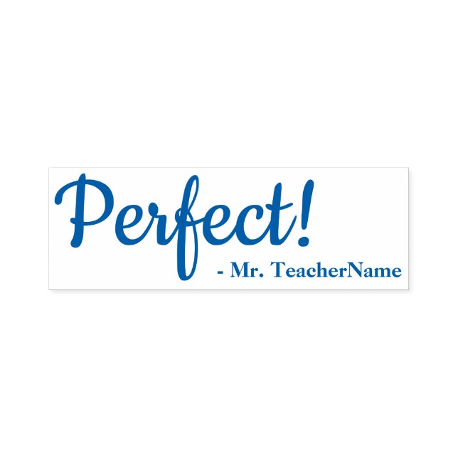 Inspiration "Perfekt!" + Name des benutzerdefinier Permastempel (Design)