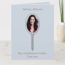 Inspiration Personalisiert Foto Hand Mirror Blue