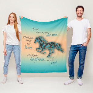 Inspiration Pferdeleder Fleecedecke