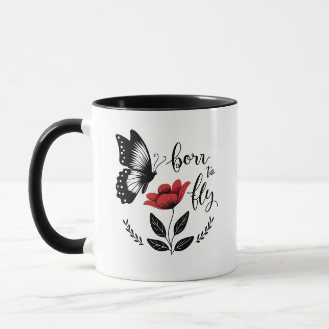 Inspiration Phrase Tasse Geschenk, Motivierend Ges (Links)