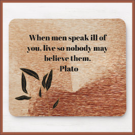 Inspiration Plato Zitat Blumenakzept Mousepad