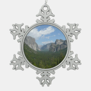 Inspiration Point im Yosemite-Nationalpark Schneeflocken Zinn-Ornament