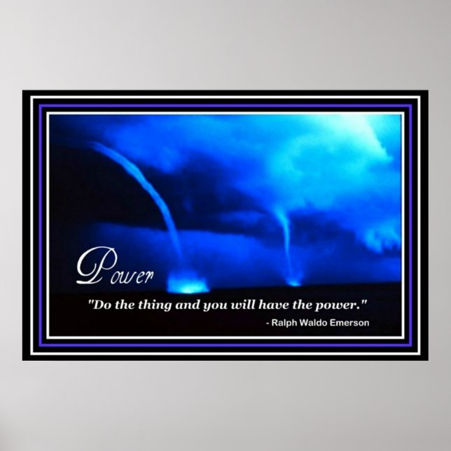 Inspiration Power Vision Emerson Quote Poster (Vorne)