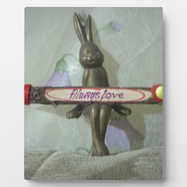 Inspiration Rabbit: Immer Liebe Zeichenkunst druck Fotoplatte (Vorderseite)