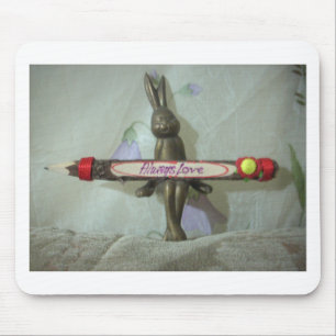 Inspiration Rabbit: Immer Liebe Zeichenkunst druck Mousepad