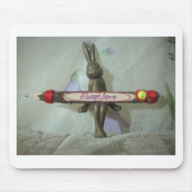 Inspiration Rabbit: Immer Liebe Zeichenkunst druck Mousepad (Vorne)