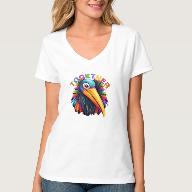 Inspiration Rainbow Positiver & Inclusive T - Shir T-Shirt (Vorderseite)