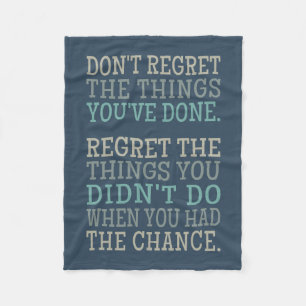 Inspiration REGRETS Vlies Decke