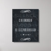 Inspiration Rumi Zitat über Stille und Gott