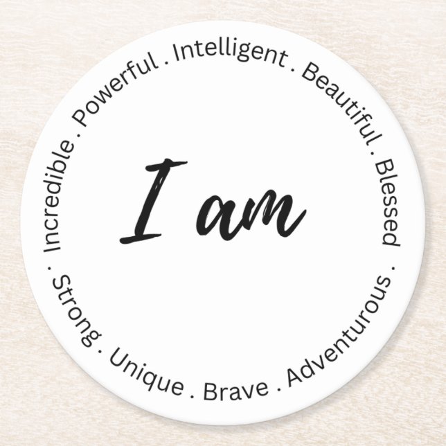 Inspiration Runder Pappuntersetzer (Vorderseite)