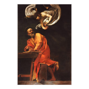 Inspiration Saint Matthew Caravaggio Gemälde Kunst Fotodruck