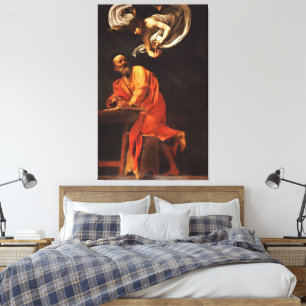 Inspiration Saint Matthew Caravaggio Malkunst Leinwanddruck
