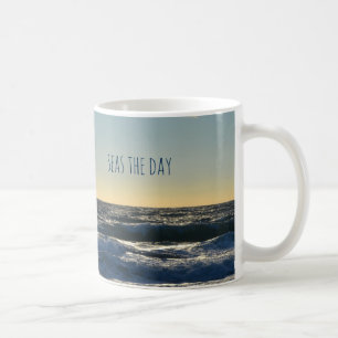 Inspiration "Seas the Day" Schöner Ozean Kaffeetasse