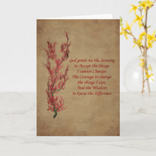 Inspiration Serenity Gebet-Blumenkarte Karte
