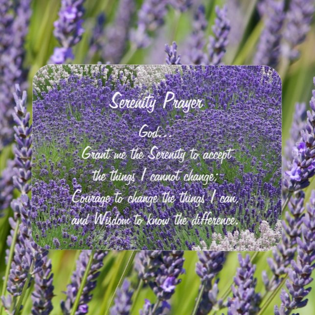 Inspiration Serenity Gebet Lavendel Garten Magnet (Lavender Field Background)