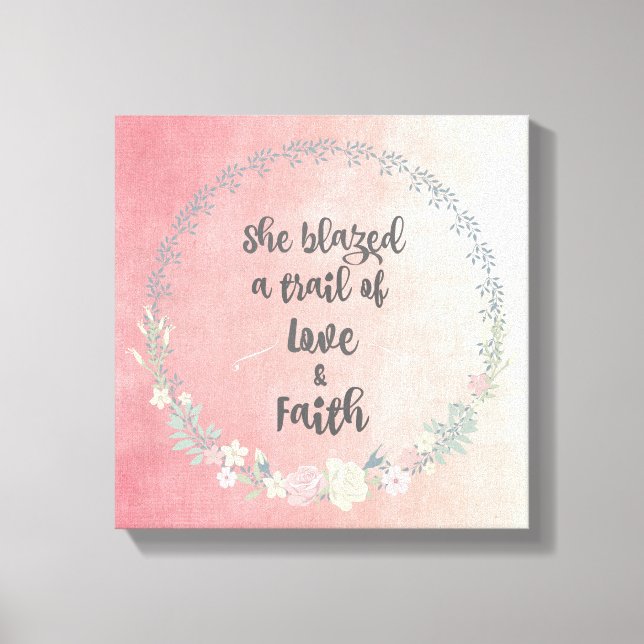 Inspiration: Sie schlug einen Weg der Liebe und de Leinwanddruck (Vorderseite)