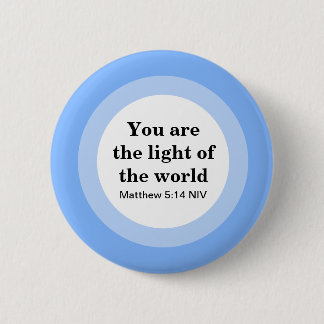 Inspiration Sie sind das Licht der Welt Blau Button
