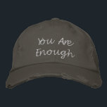 Inspiration Sie sind genug Motivierend Minimal Bestickte Baseballkappe<br><div class="desc">Tragen Sie eine tägliche Erinnerung von Selbstwert mit diesem "You Are Enough"-Design in einem entspannten, minimalistischen Stil. Der bedrückte Look verleiht dem Haus eine Touch lässigen Charmes und ist somit perfekt für den täglichen Gebrauch. Ideal für Selbstfürsorger, für das Bewusstsein für psychische Gesundheit und für alle, die sinnvolle Modeerklärungen Lieben....</div>