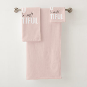 Inspiration Sie sind so schöne positive Zitat Badhandtuch Set