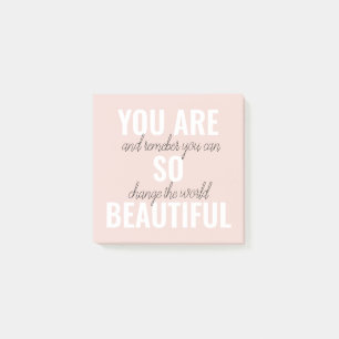 Inspiration Sie sind so schöne positive Zitat Post-it Klebezettel