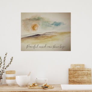 Inspiration Sinai Watercolor Wüste Landschaft Poster