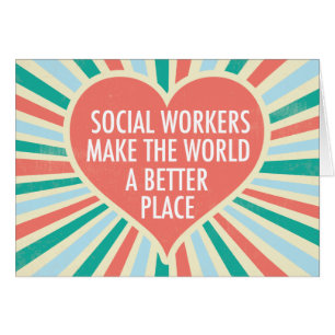 Inspiration Social Work Cote Heart Cute Card