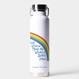 Inspiration Social Work Rainbow Personalisiert Trinkflasche