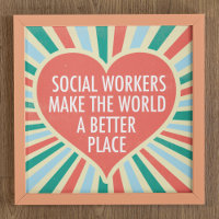 Inspiration Social Work Zitat Herz Retro Farben