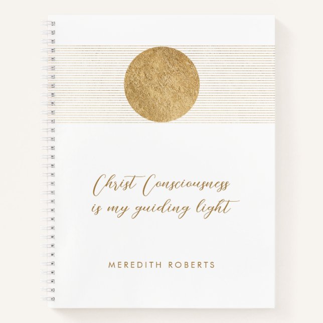 Inspiration Sprichwort Golden Sun Personalisiert Notizbuch (Vorderseite)