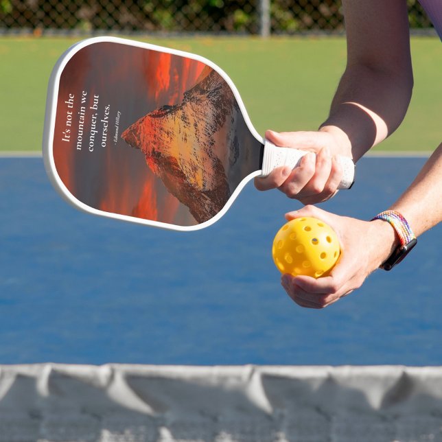 Inspiration Sprichwort Mount Everest Orange Sunris Pickleball Schläger (Von Creator hochgeladen)