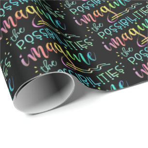 Inspiration Sprichwort STELLEN SIE SICH DIE MÖGLIC Geschenkpapier