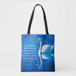 Inspiration Swan Reflection Blau & Weiß Tasche