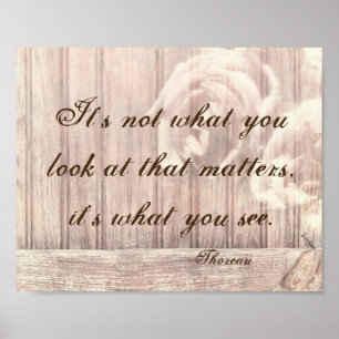 inspiration Thoreau citation poster rustique chic