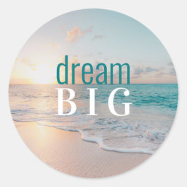 Inspiration Traum Big Tropical Beach Foto Runder Aufkleber