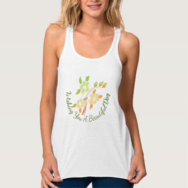 Inspiration und Blumendesign Tank Top (Vorderseite)