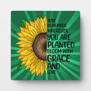 Inspiration und handgezeichnete Sonnenblume Fotoplatte